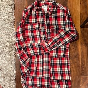 Forever 21  Red and Navy Plaid Casual Shacket